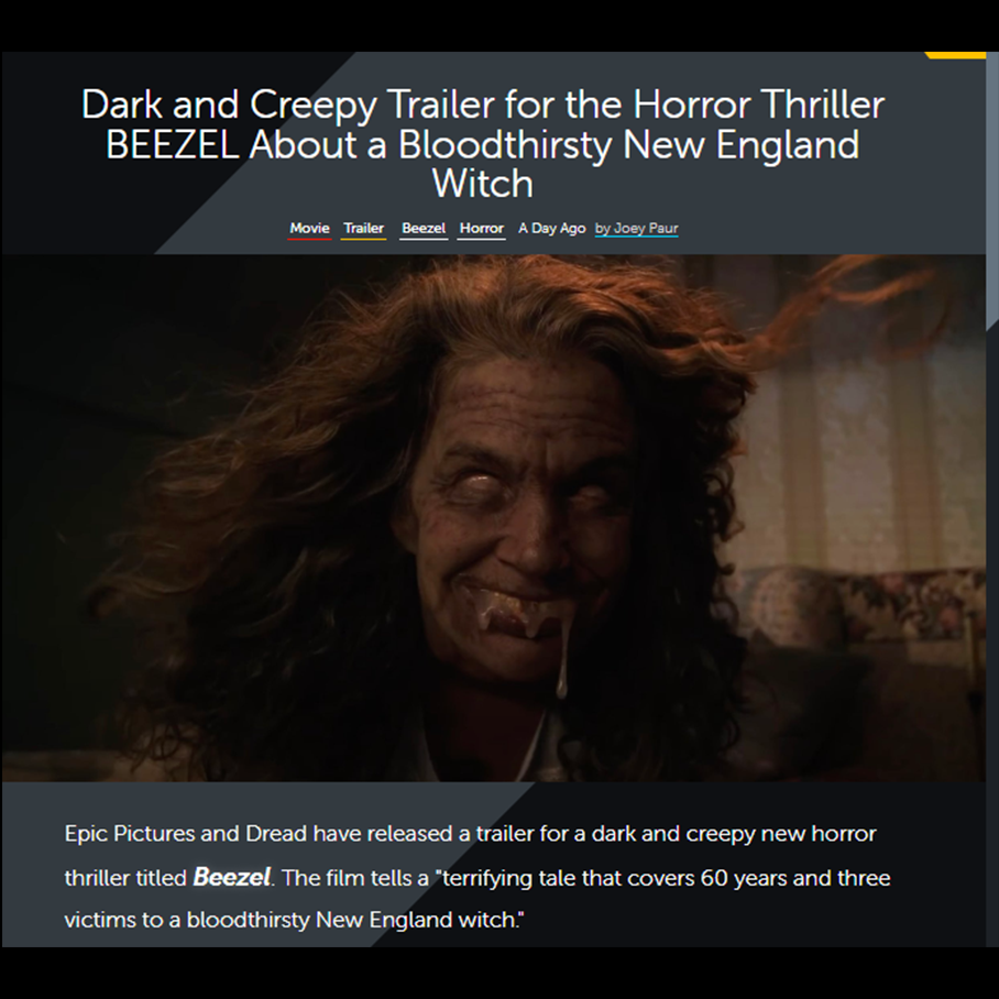 Dark and Creepy Trailer for the Horror Thriller BEEZEL About a Bloodthirsty New England Witch