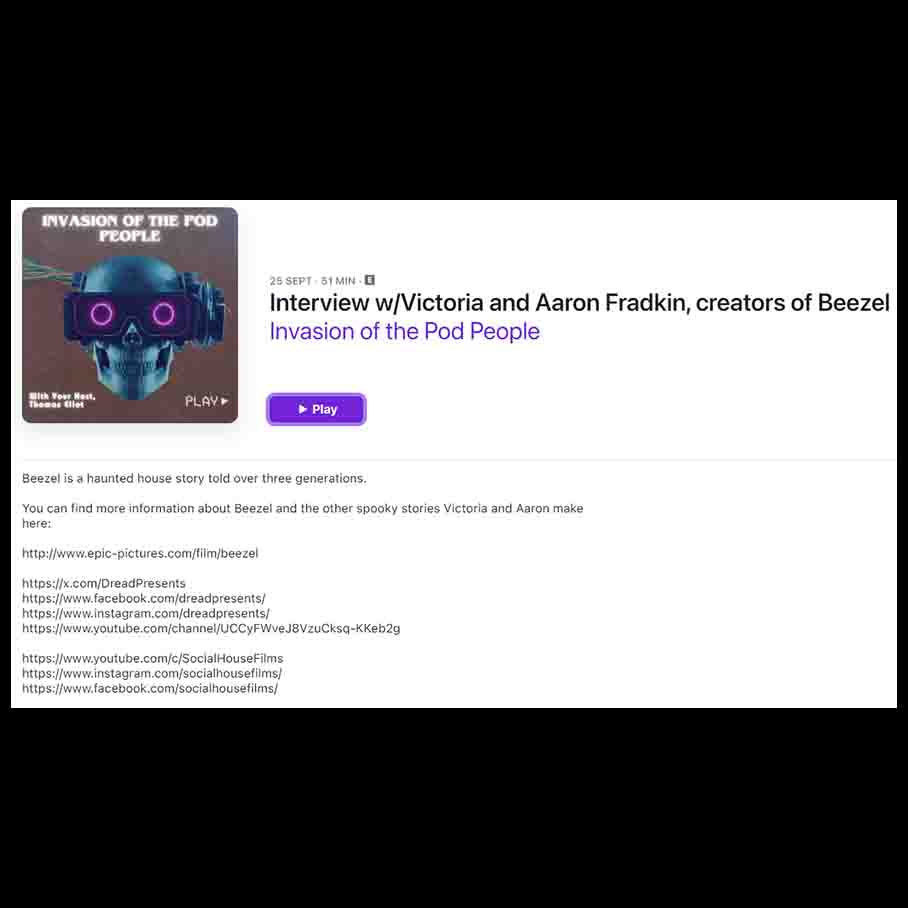 Interview w/Victoria and Aaron Fradkin, creators of Beezel